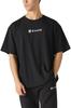 EVANE Oversized Cotton Stretch T-Shirt (L, Black)