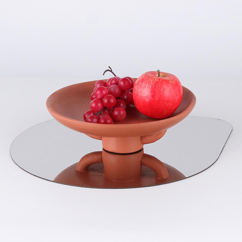 Modern Light Luxury Art Mirror Drop-shaped Tray Desktop Coffee Table Dining Table Sales Office Model Room Decorations