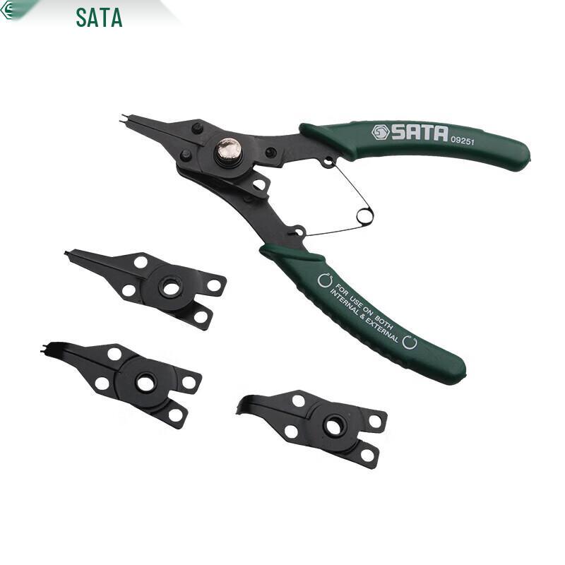 SATA 5-Piece Interchangeable Head Circlip Pliers Set Set