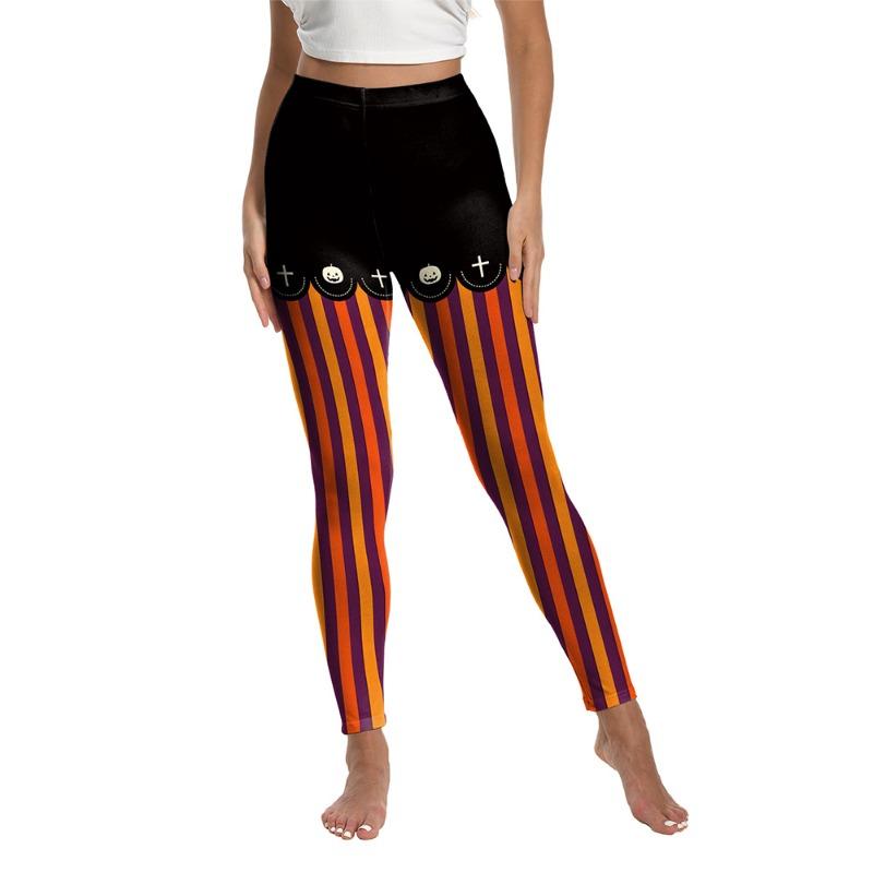Halloween Funny Costume Women's Pants Yoga Pants Ghost Pumpkin Print Sports Hip Lift Leggings Women