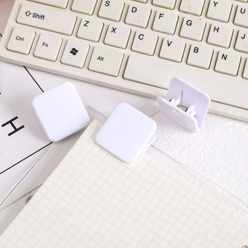 

3Pcs Square Transparent Clip File Organizing Clip Office Bill Clip Plastic Small Clip Paper Handbook Clip 3pcs белый