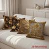 2D Gilded Floral Patterned Throw Pillow Covers Pattern Cushion Cover Suitable For Sofa Bedroom Car Pillow Cover