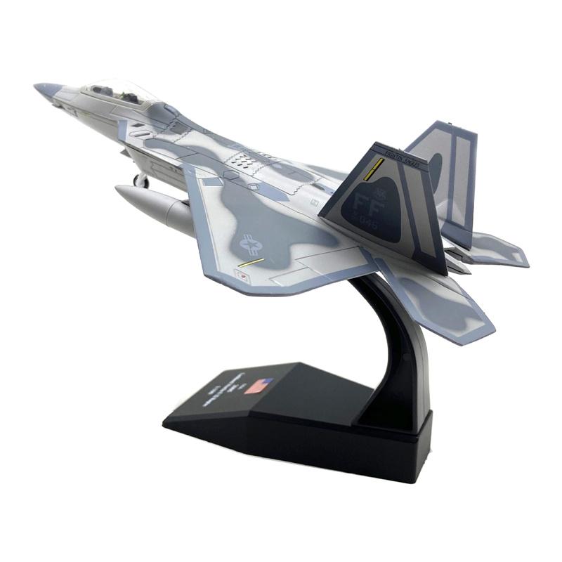 1:100 Scale United States F-22 Fighter Raptor Model & Display Stand Collection Gift F22 Alloy Model Plane Mini Home Decoration