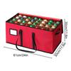 Caixa de Armazenamento para Decoração de Bola de Natal Organizador de Enfeites de Natal Caixa com Grade Ajustável e Removível Saco para Laços de Natal