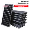 M-10Pcs Seedling Trays Plastic Gardening Germination Trays Black Seedling Container Garden Supplies For Vegetable Flower