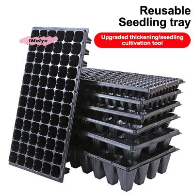 M-10Pcs Seedling Trays Plastic Gardening Germination Trays Black Seedling Container Garden Supplies For Vegetable Flower