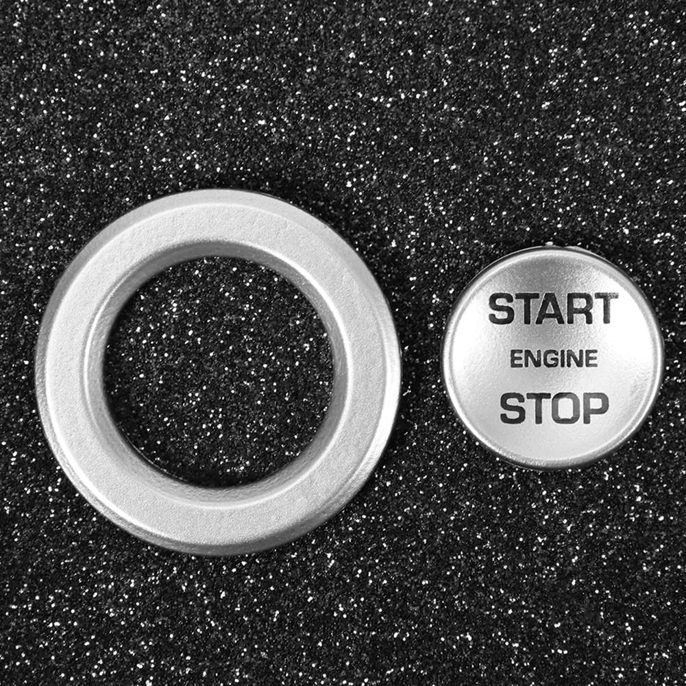 2PCS Engine Ignition Start Button Decoration Ring Frame Cover for Landrover EVOQUE 2020