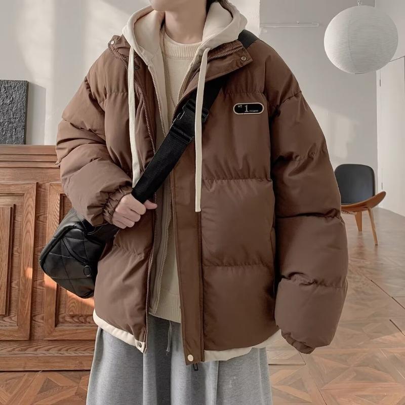 Boys' Winter Cotton Set: Faux Two-Piece Jacket & Warm Coat
