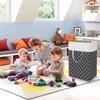 Modern Cotton Foldable Laundry Bin With Waterproof Material For Clothes And Toys
