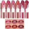 6-color Matte Lip Gloss Set Non-stick Cup Lip Glaze Fixed Lipstick Nude Lip Gloss Waterproof Gift Set