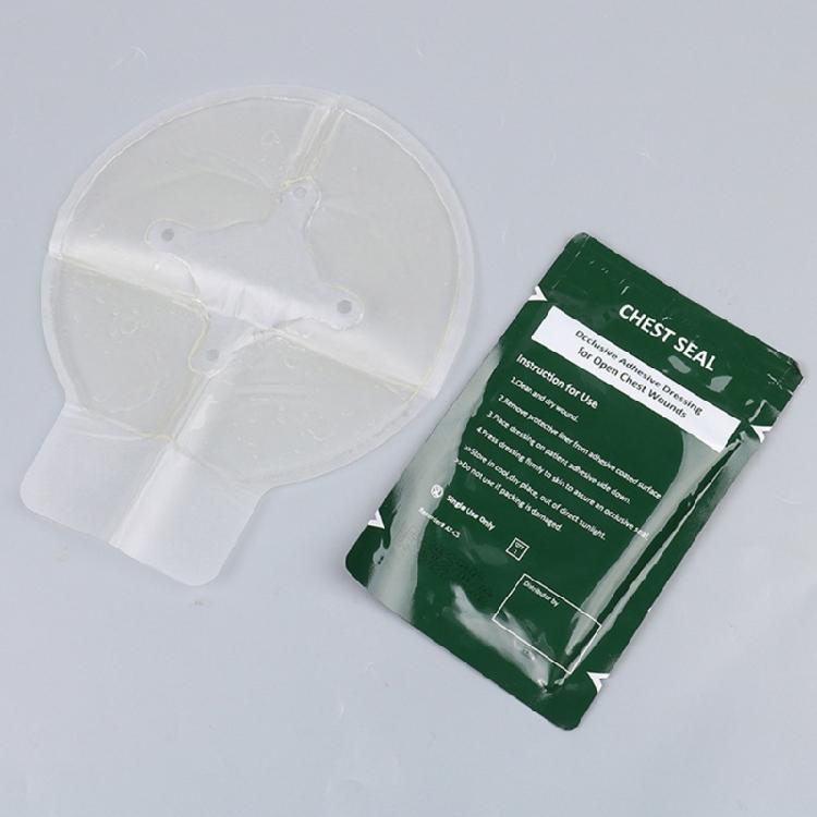 Square Medically Chest Seal Vented Dressing Bandages Chest Seal Vented First Aids Patches Outdoor Emergency Medically Tool