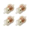 uxcell Motorcycle Fuel Filter Inline Gas Fuel Filter Hose Diameter 7mm Gold Tone Clear Pack of 4