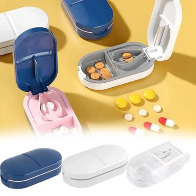Portable Tablet Medicine Divider Slicer Pill Cutter and Splitter with Storage Box Home Pill Cases Dispenser Organizer