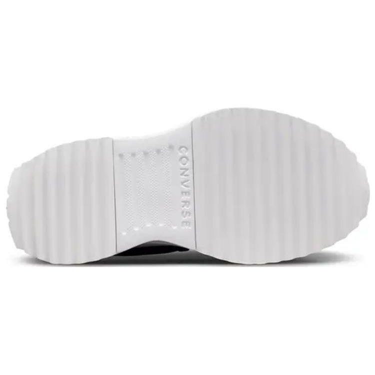 Converse Run Star Hike Leather Comfortable Versatile Trendy High-Top Canvas Shoes Unisex Sneakers Black A04183C