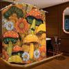 1pc Bathroom Shower Curtain, Wild Mushroom Picking and Cooking Day, Mushroom Picking Festival Shower Curtain, Includes 12 Hook