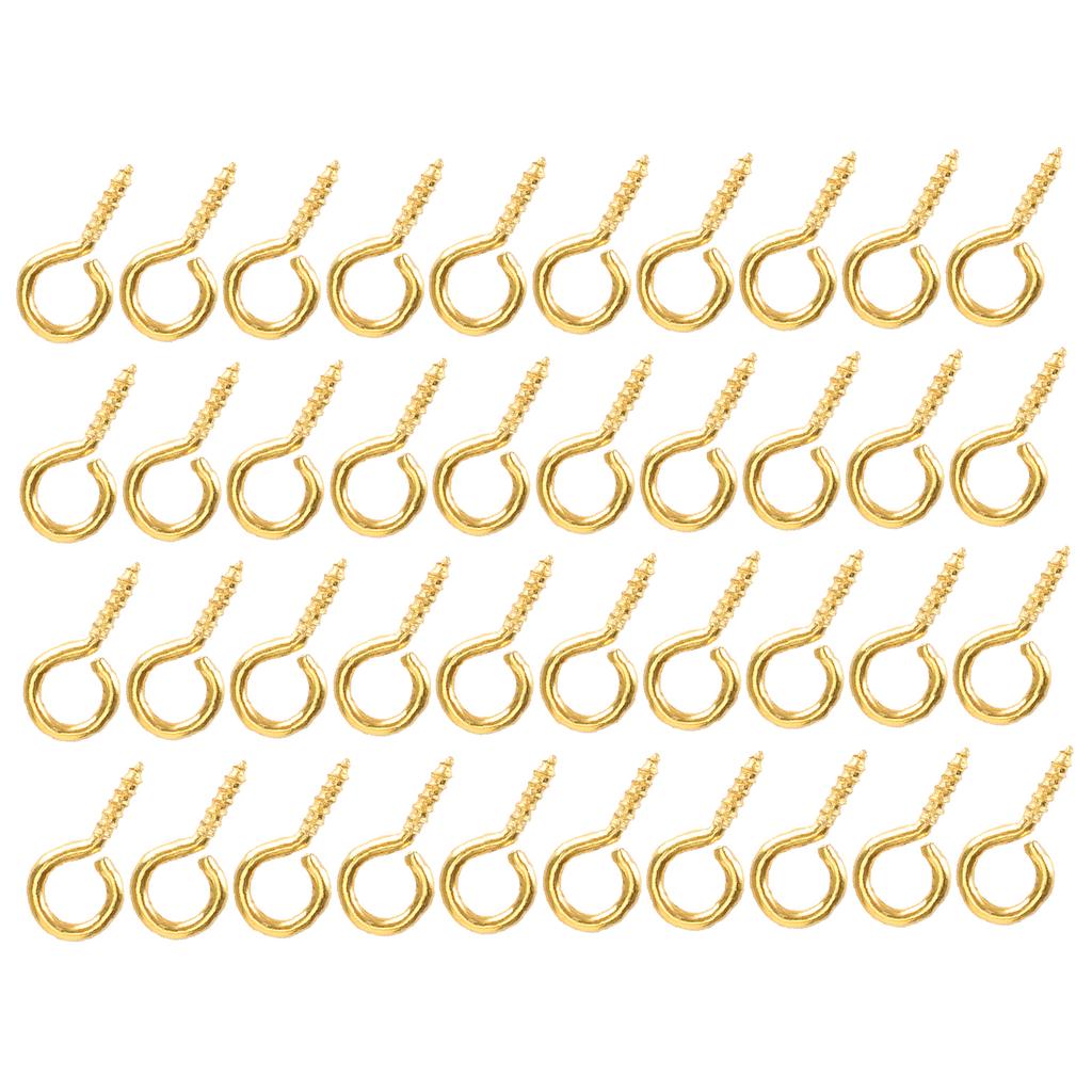 200Pcs Pearl Screw Eye Peg Pin Pendant Connector Screw Spike DIY Making Jewelry Accessorygolden