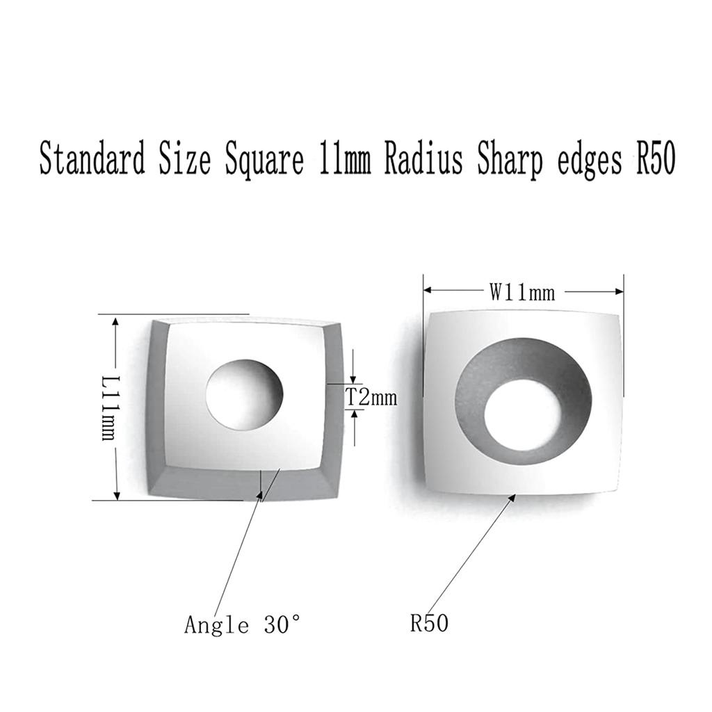 11mm Square Carbide Steel Cutter Inserts Knives for Woodworking Planer Insert Cutter Perfect for General Purpose