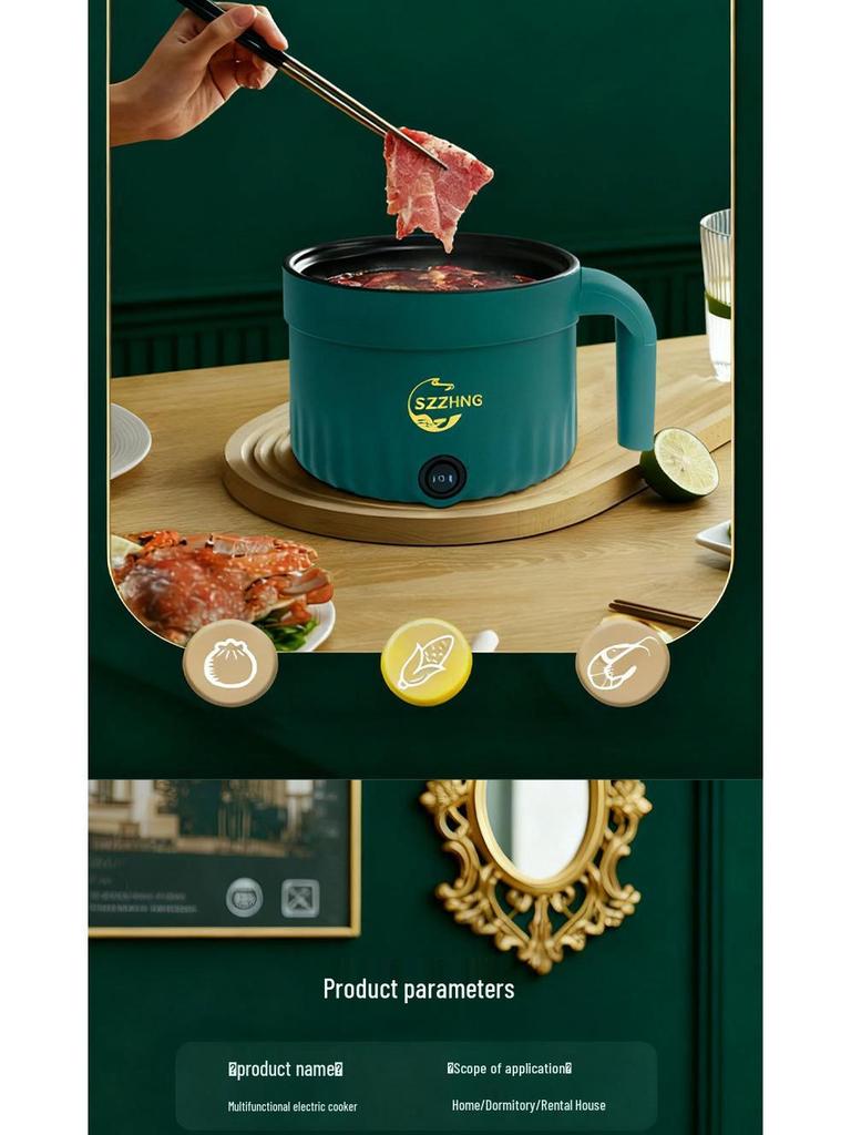 Compact Multifunctional Electric Cooking Pot for Dorms & Students