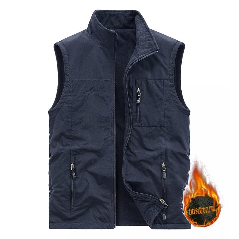 Spring and Autumn New Vest Men's Youth Large Size Vest Thin Fishing Casual Vest Men's Jacket Vest Tide