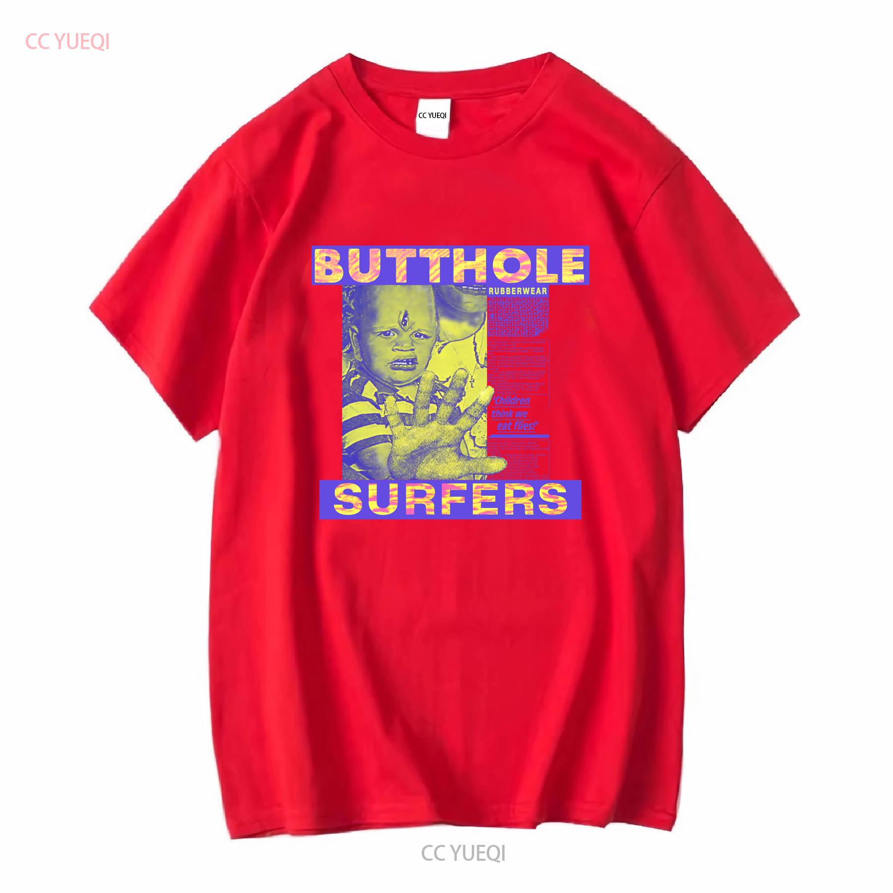 

Butthole Surfers 1993 Rubberwear Concert T Shirt Funny White Cotton Men long or short sleeves vintage Washed Slightly S