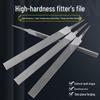 Handleless Carbon Steel Flat File - Coarse, Medium & Fine Teeth Metal Polishing Tool