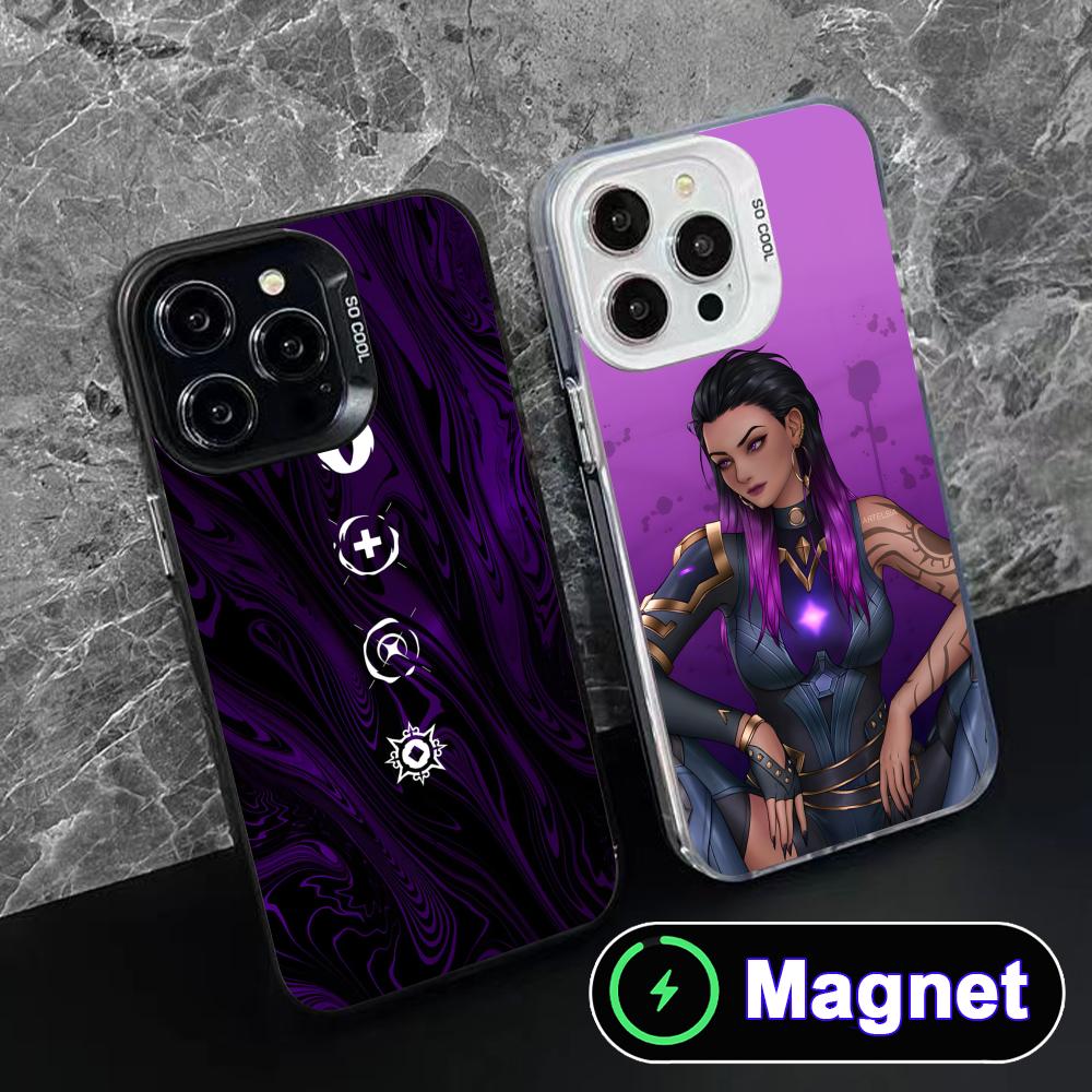 Valo Reyna Phone Case for iPhone 17 16 15 14 13 12 11 Air Pro Max Plus Colorful Silver MagSafe Cover