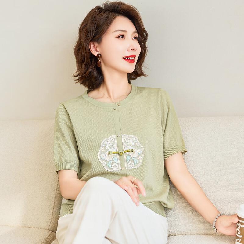 Jianhu Women s Casual Summer Round-Neck T-Shirt XL