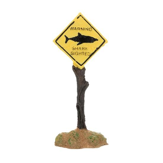 Aquarium Decoration Ornament Cartoon Resin Artificial Shark Warning Sign Landscaping Accessories for Fish Tank Aquarium Background