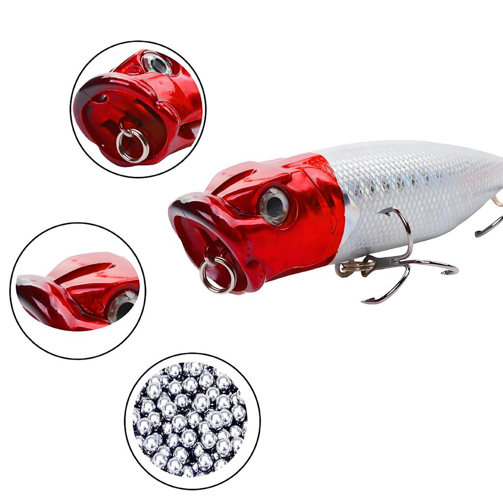 12G Bionic Night Glow Popper Lure with Rattling Beads for Long Cast Fishing