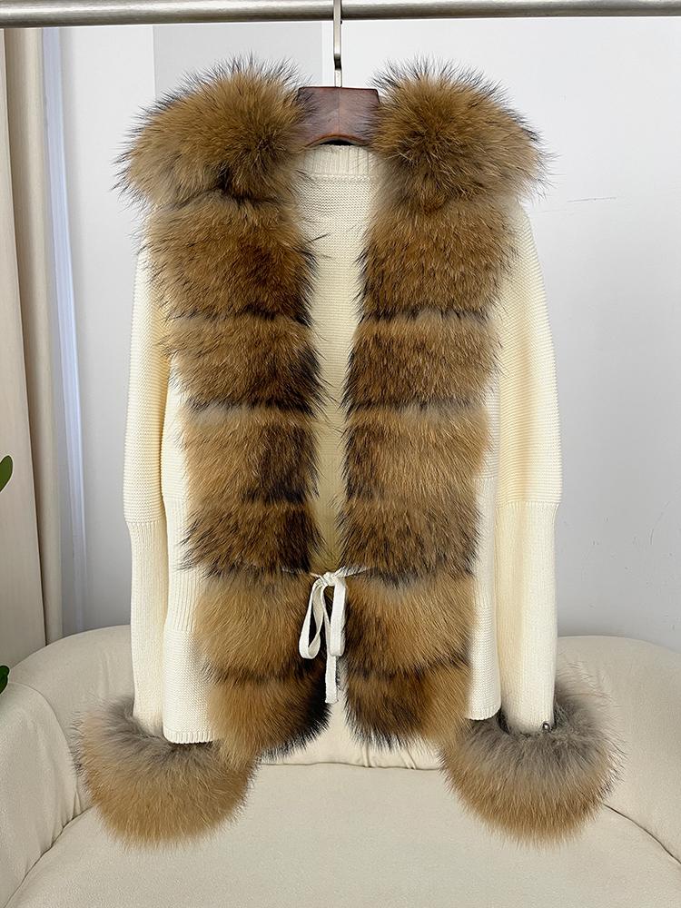 

OFTBUY 2024, зимнее женское хлопковое пальто, куртка-кардиган, свитер из натурального меха лисы, пальто со съемной планкой из натуральной кожи, манжеты One Size
