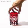 Kobo Edo Kiriko Yarai Fish Crest Old Glass TB90415R Wooden Box Made In Japan [Taimuro Official] (Red)