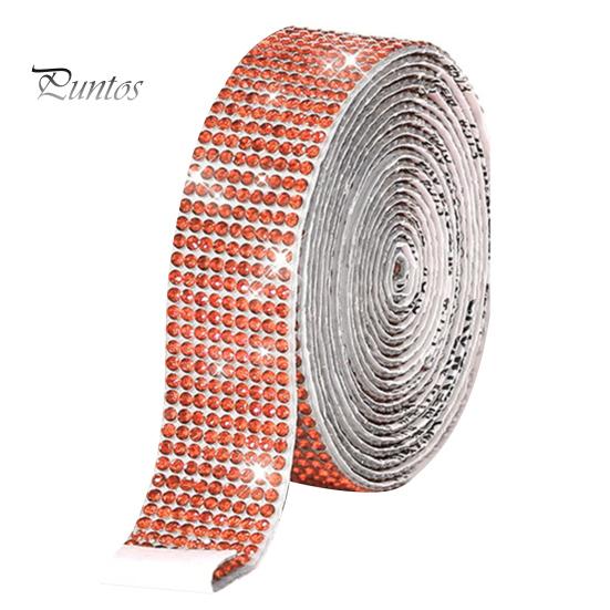 1 Roll 90CM Rhinestone Ribbon Self-Adhesive Glitter Faux Crystal Decorative Ribbon Clothes Shoes DIY Projects Crafts Bling Rhinestone Sticker Wrap