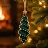 Regalo di Natale Fatto a Mano Bambola all'Uncinetto Ornamento a Spirale Kit Fai da Te, Set Artigianale Festivo con Progetto Filato Filato Morbido, Perline, Decorazione da Appendere all'Albero per Finestra