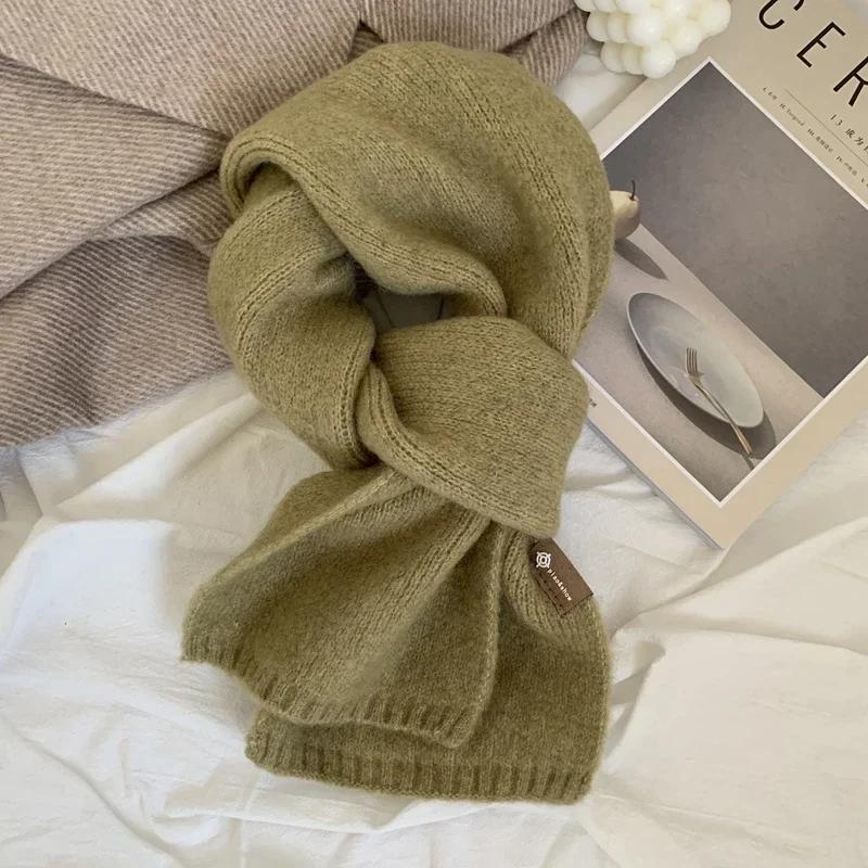 

Korea Cashmere Scarf Women s Autumn Winter Fashion Popular Knitted Thicke Warm Soft Scarf Office Lady Elegant Female Shawl