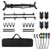 Adjustable Retractable Carp Fishing Rod Stand with LED Bite Alarms Swingers