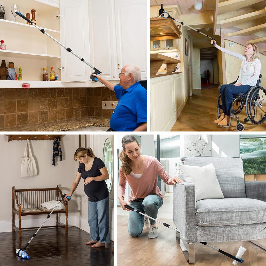Housolution Magic Grab Pomocník na odpadky Celková délka Nosnost Dlouhý hrot z hliníkové slitiny Směr Modrá ruka, Tyč, Sběr, Ruka, 110cm, 3kg, Typ,