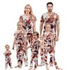 Printed Cute Family Set Pajamas Home Clothes Family Short-sleeved Top Pants Set