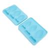   Flexible Blue Silicone   Tray with Lid 3D Shapes for Whiskey Cocktails Bar Party Supplies  
