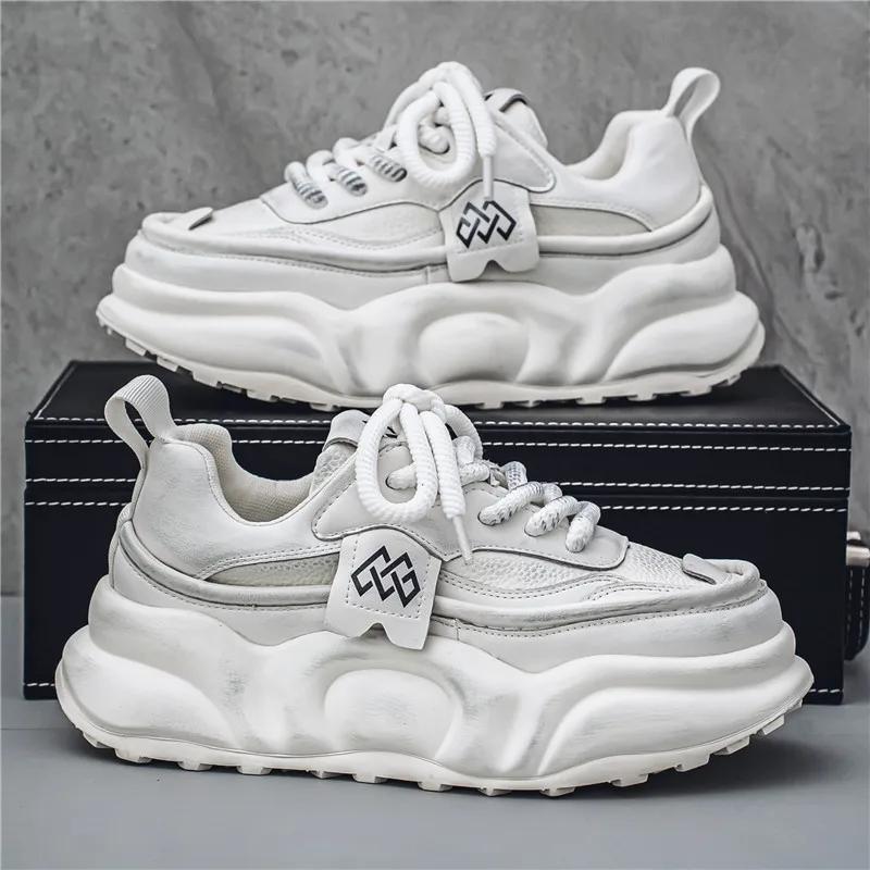 Fashion Spring and Autumn New Luxury Men's Sneakers Fashion Trend Versatile Tall Thick Bottom Casual Running Shoes Zapatos Para Hombres