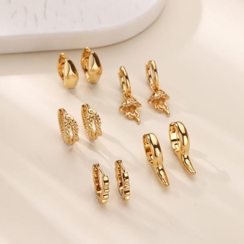 Wind Fashion Micro-inlaid Zircon Earrings, Earrings, Women's Personalized Earrings, New Source