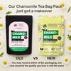 The Tea Trove Pure Chamomile Tea Bags Organic - 40 Eco-Friendly Caffeine Free Camomile tea in Resealable pouch - Steep Hot Or Iced | Pack of