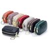 Genuine Leather Coin Purse Mini Double Zipper Portable Key Chain Lipstick Storage Bag