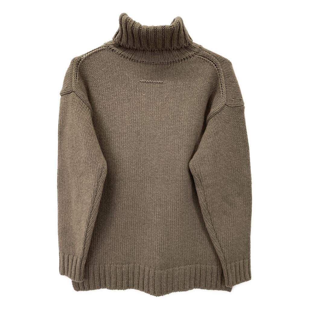 SLOANE 25AW Sl3w-063 Brown 3G Gillon Lamb X Cashmere Drop Shoulder Knit Pullover Tops 38 BrownUsed