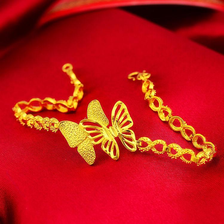 Euro Vietnamese Gold-Plated Lucky Bead Bracelet - Fashionable & Versatile for Women
