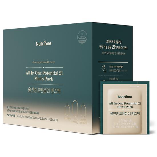 

Nutrione All-in-One Potential 21 Men’s Pack 30p, 66g, 1 unit,Korean health food