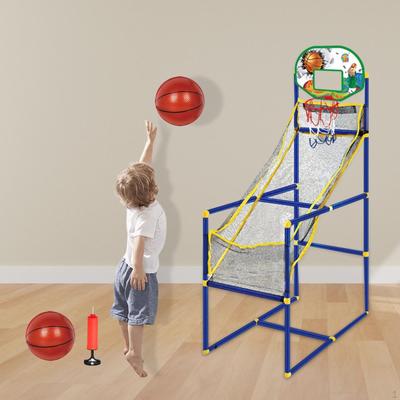 סט משחק כדורסל ארקייד לילדים חישוק התקנה קלה צעצועי ספורט ניידים למשחק בית