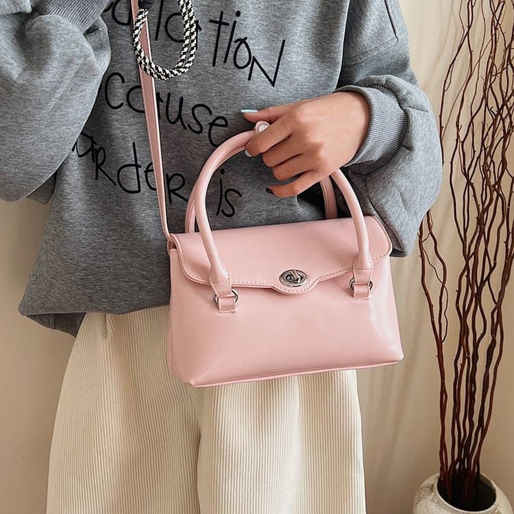 Lock Handheld Small Square Bag Women's Versatile Shoulder Bag