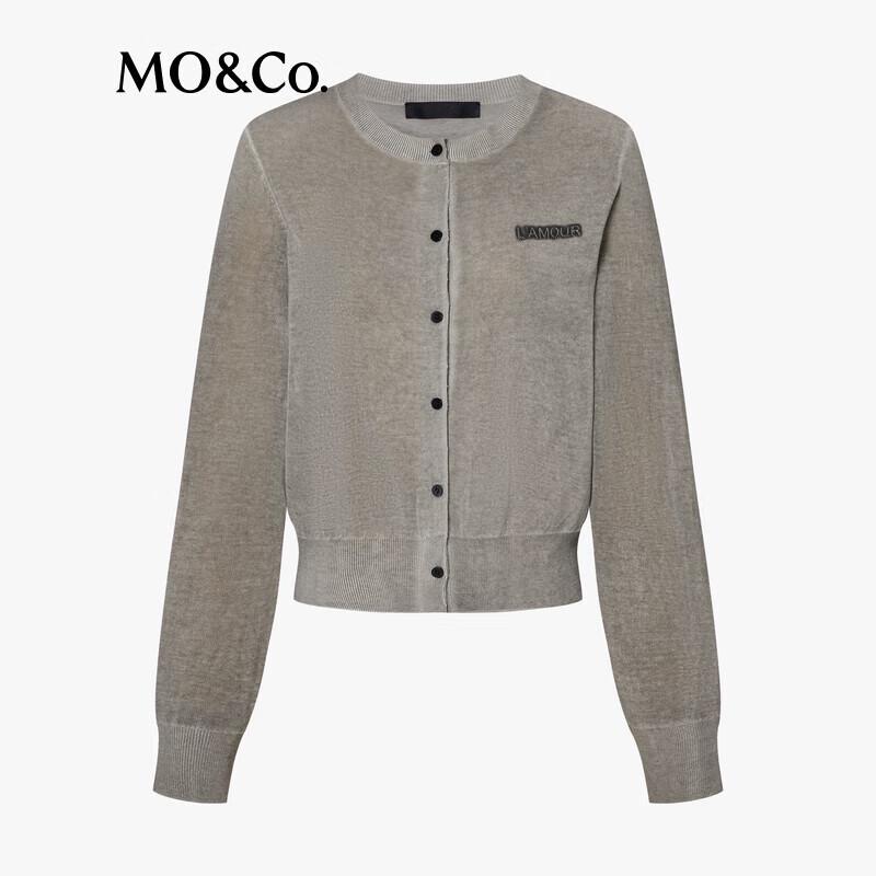 MO&Co. Washed Heather Knit Cardigan