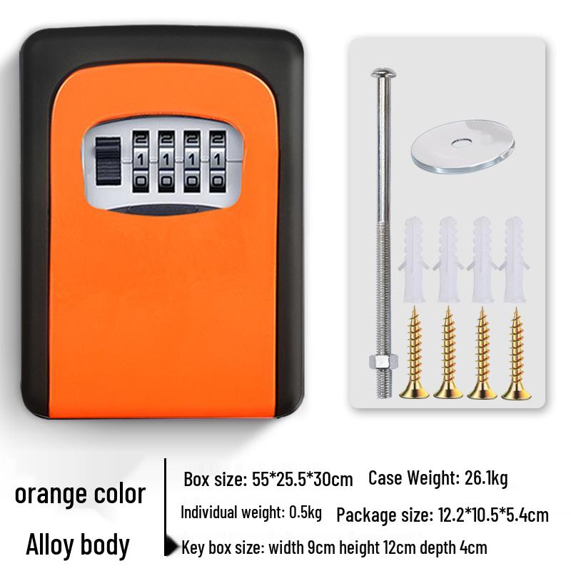 Wall-Mounted Anti-Theft Key Lock Box for Homes and Construction Sites
