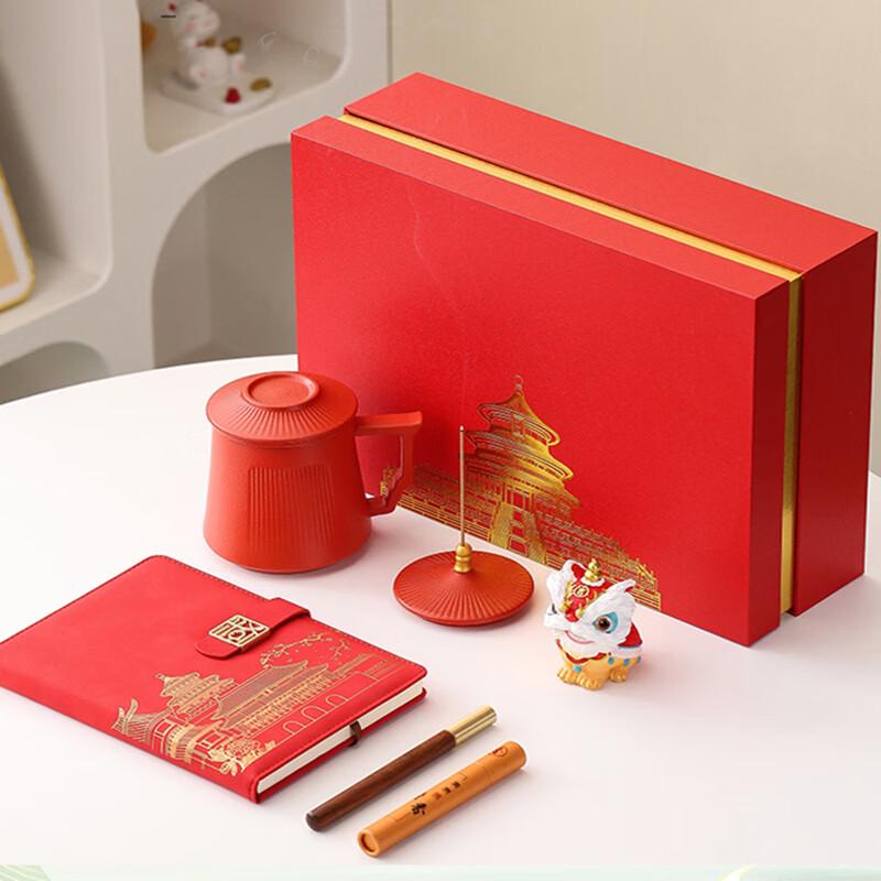 Forbidden City Ceramic Office Mug & Notebook Gift Set